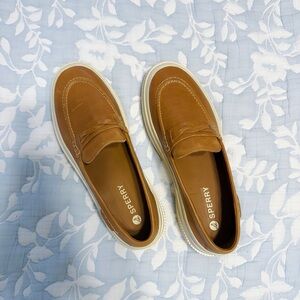 Sperry Topsider Platform Boat Shoes; Women's Highland Platform Boat Shoe Tan